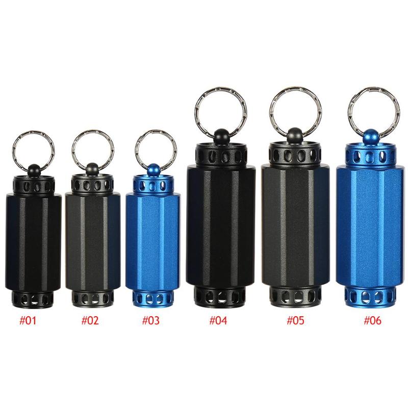 S/L Outdoor Medicine Bottle Aluminum Alloy Lantern Shape Sealing Warehouse Waterproof Aluminum Pill Box Outdoor Tools-ebowsos