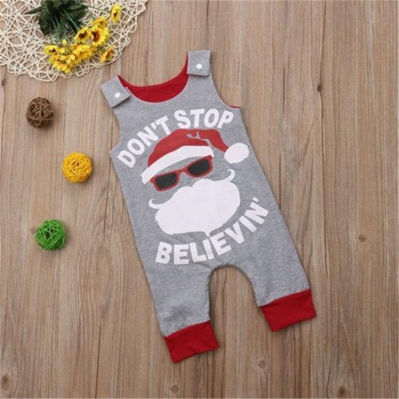 Santa Claus Newborn Infant Kid Baby Girl Boy Romper Jumpsuit Outfit Summer Clothes - ebowsos