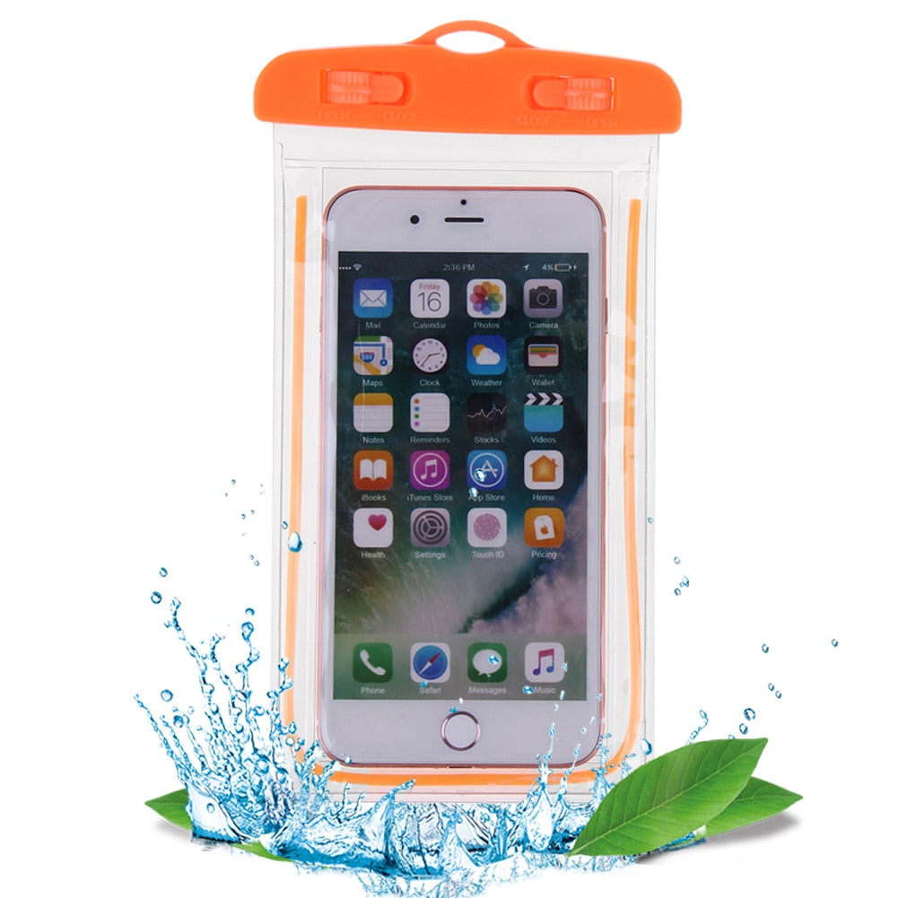 Sealing Waterproof Phone Bags Beach Dry Swimming Bag Case Cover Camping Skiing Holder For Cell Phone 3.5-6Inch-ebowsos