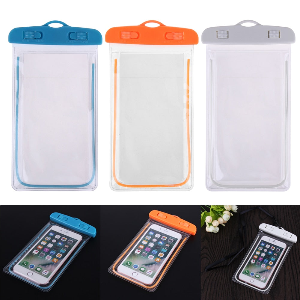 Sealing Waterproof Phone Bags Beach Dry Swimming Bag Case Cover Camping Skiing Holder For Cell Phone 3.5-6Inch-ebowsos