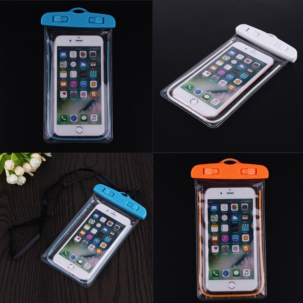 Sealing Waterproof Phone Bags Beach Dry Swimming Bag Case Cover Camping Skiing Holder For Cell Phone 3.5-6Inch-ebowsos