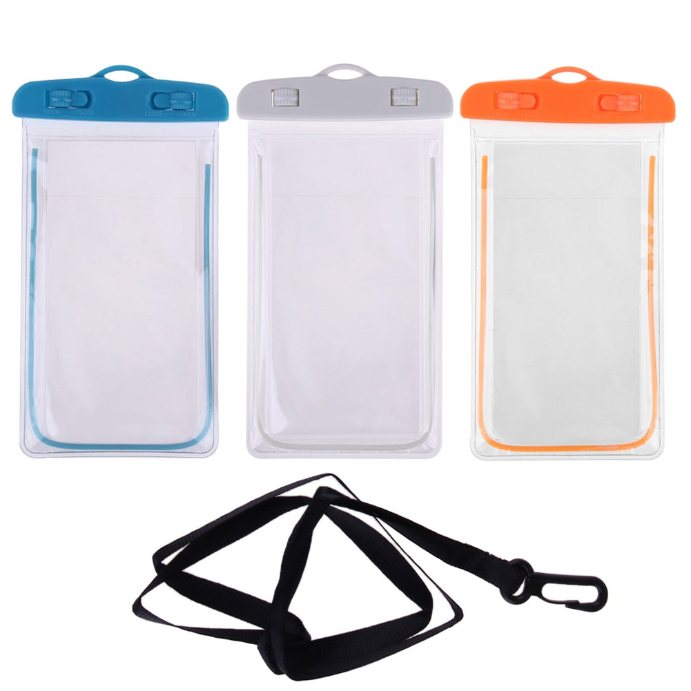 Sealing Waterproof Phone Bags Beach Dry Swimming Bag Case Cover Camping Skiing Holder For Cell Phone 3.5-6Inch-ebowsos