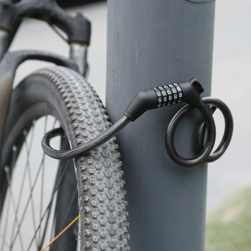 Security Bicycle Lock 5 Password Bike Digital Chain Lock Security Outdoor Anti-Theft Locks Motorcycle Cycling Accessories-ebowsos