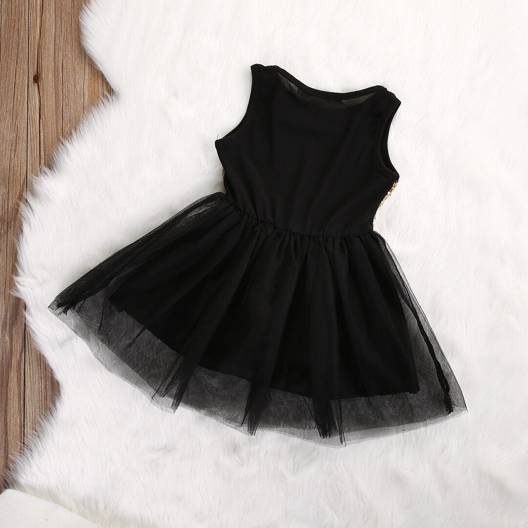 Sequins Sleeveless Baby Girls Toddler Kids Dress Casual Party Wedding Age 2-7Y - ebowsos