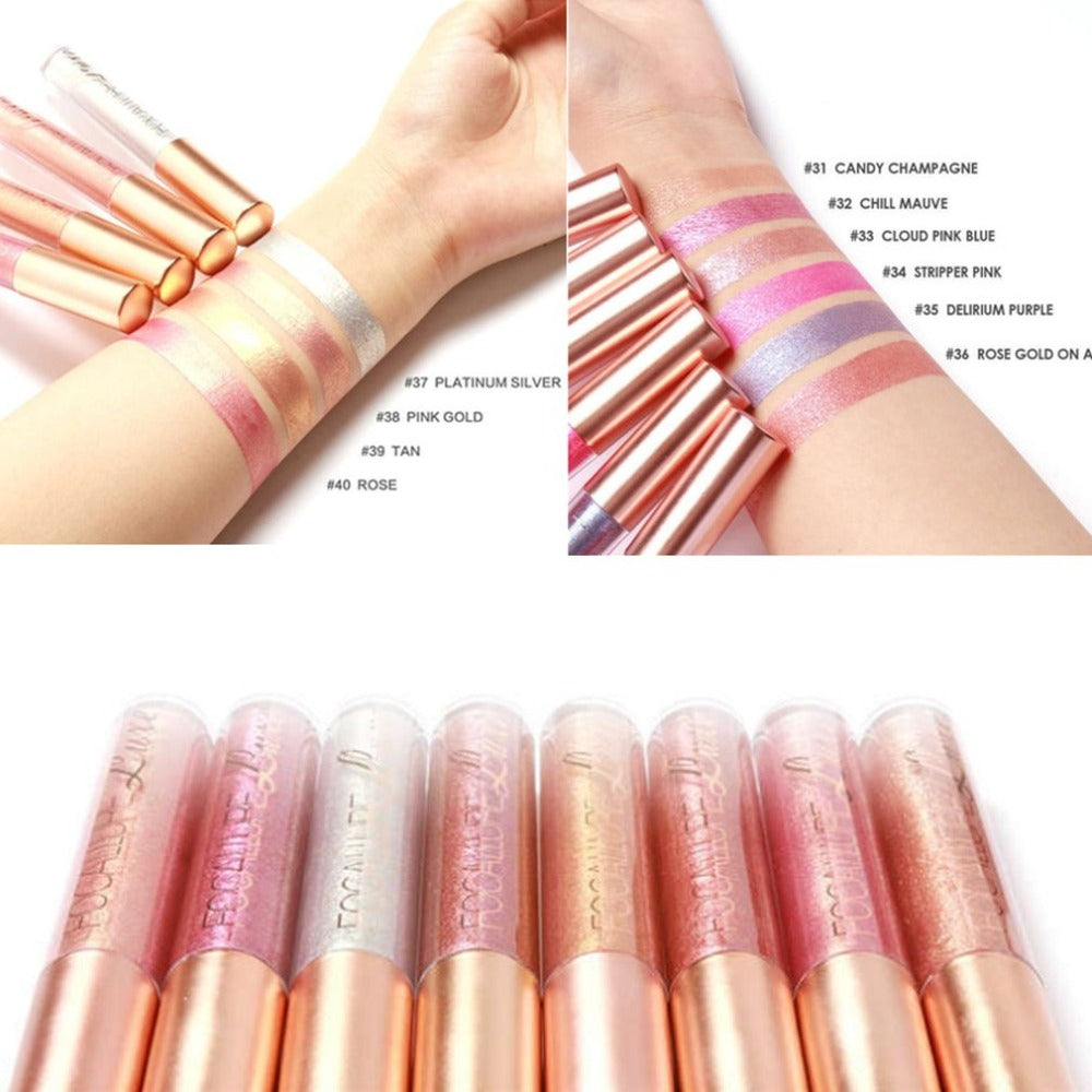 Sexy Girls Waterproof Lip Gloss Metallic Moisturizing Lasting Non-marking Lips Stick Cosmetics Makeup Tool Bright Color - ebowsos