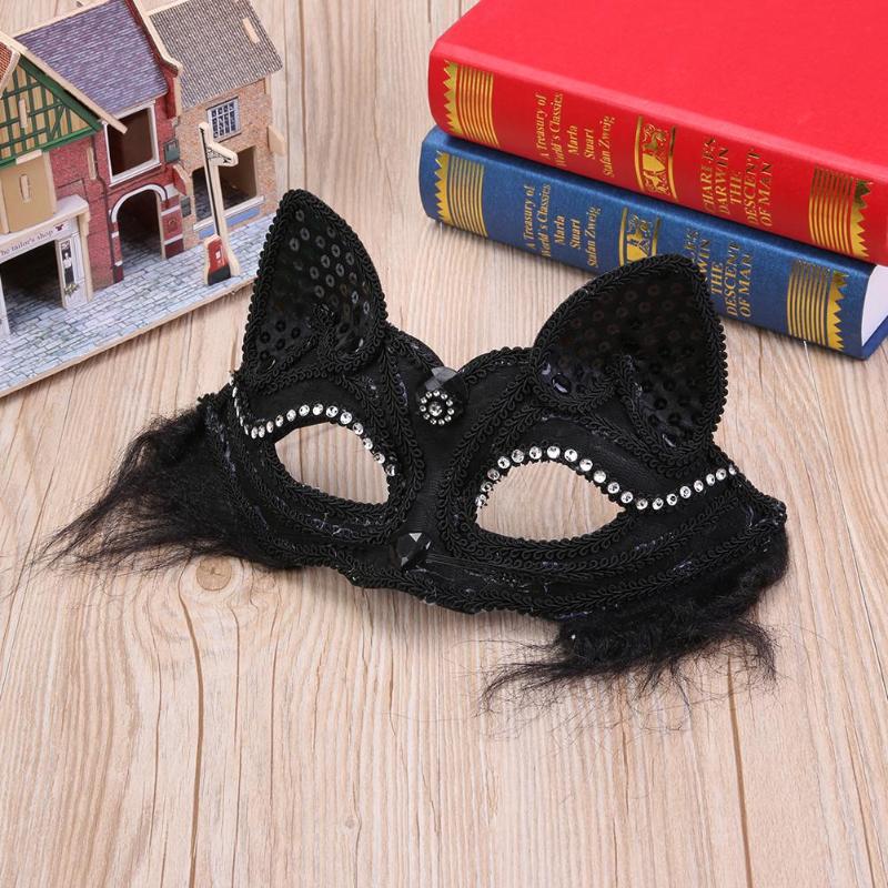 Sexy Ladies Mask Lace Fox Cat Eye Mask Party Dance Halloween Ball Masquerade Mask kids Party Halloween Supplies - ebowsos