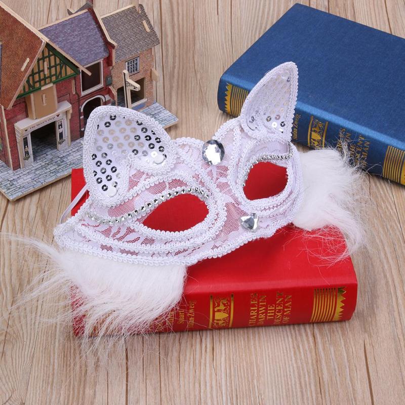 Sexy Ladies Mask Lace Fox Cat Eye Mask Party Dance Halloween Ball Masquerade Mask kids Party Halloween Supplies - ebowsos