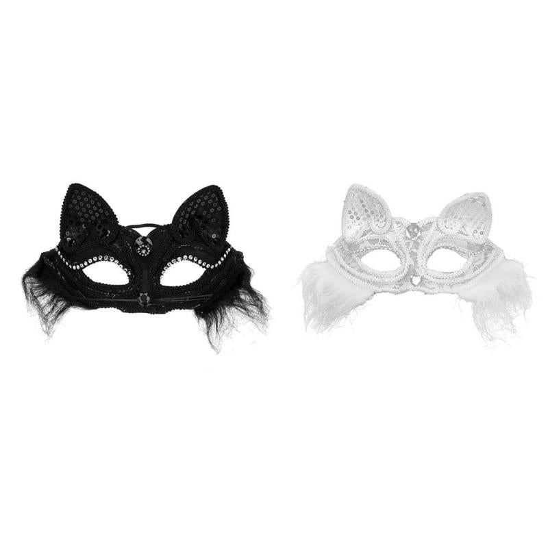 Sexy Ladies Mask Lace Fox Cat Eye Mask Party Dance Halloween Ball Masquerade Mask kids Party Halloween Supplies - ebowsos