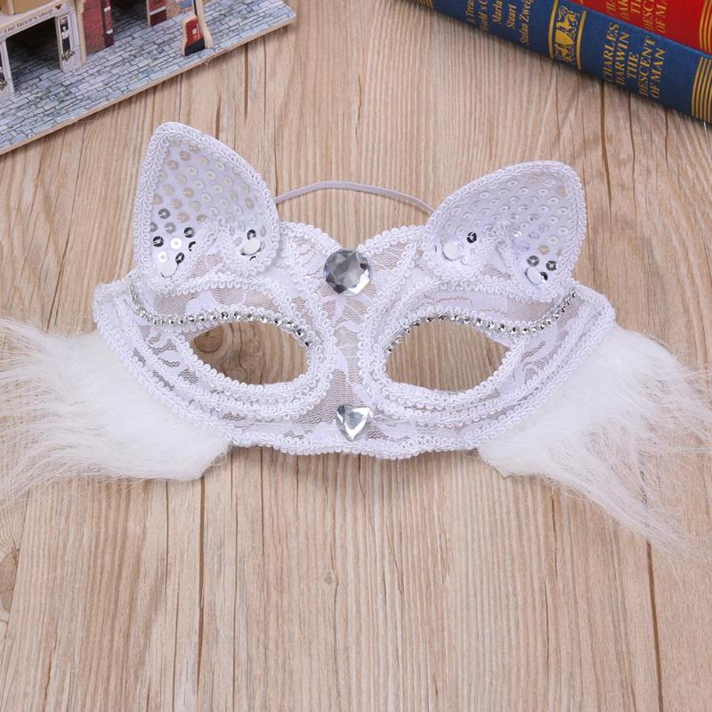 Sexy Ladies Mask Lace Fox Cat Eye Mask Party Dance Halloween Ball Masquerade Mask kids Party Halloween Supplies - ebowsos