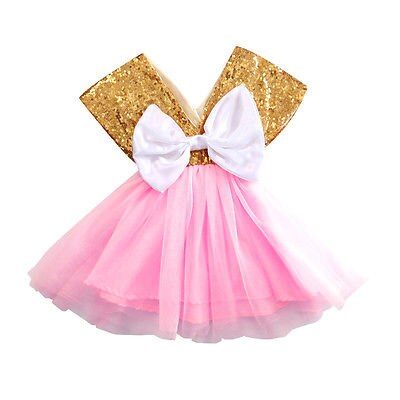 Shining:Baby Toddler Girls Dress Flower Princess Wedding Party Pageant Fancy TUTU Dress - ebowsos