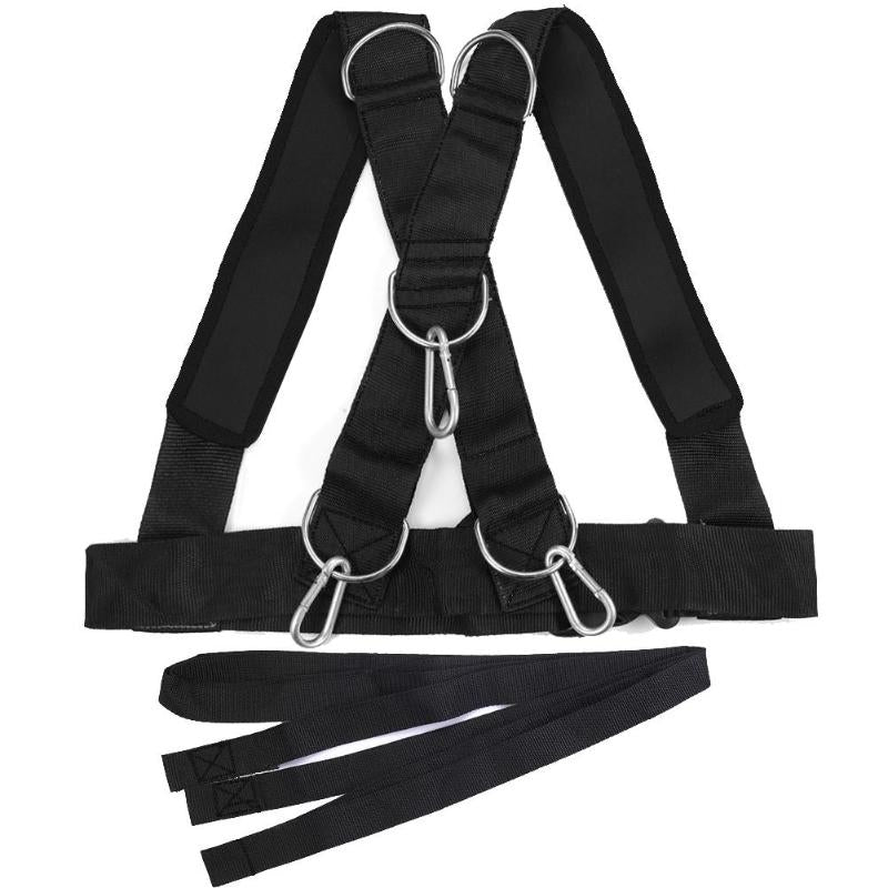 Shoulder Weight Bearing Sled Vest Power Strength Harness Body Resistance Trainer Easy to Connect to Training Bungee Jumping-ebowsos