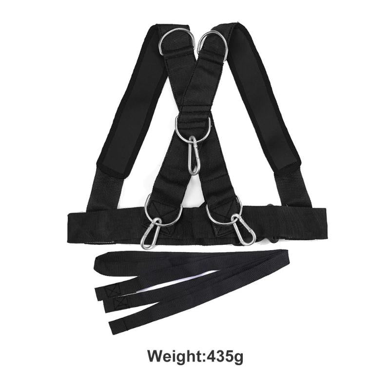 Shoulder Weight Bearing Sled Vest Power Strength Harness Body Resistance Trainer Easy to Connect to Training Bungee Jumping-ebowsos