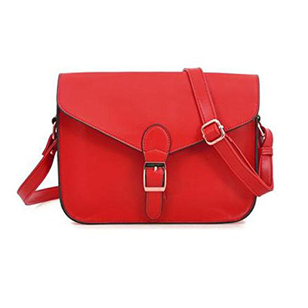 Shoulder bag Briefcase with Vintage Preppy Red Button New for Girls - ebowsos