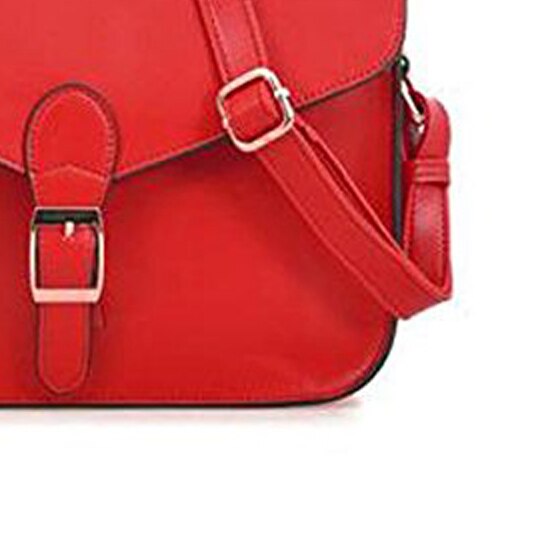Shoulder bag Briefcase with Vintage Preppy Red Button New for Girls - ebowsos