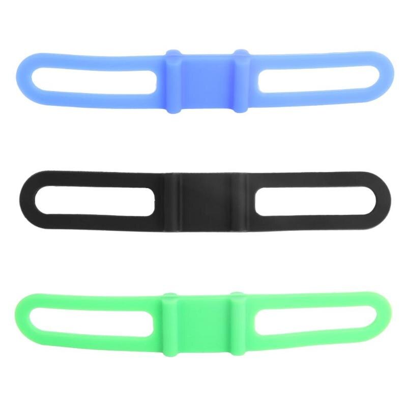 Silicone Strap Bandage Bike Handlebar Torch Bands Bicycle Light Mount Holder Cycling Flashlight Clip Bike Accessories-ebowsos