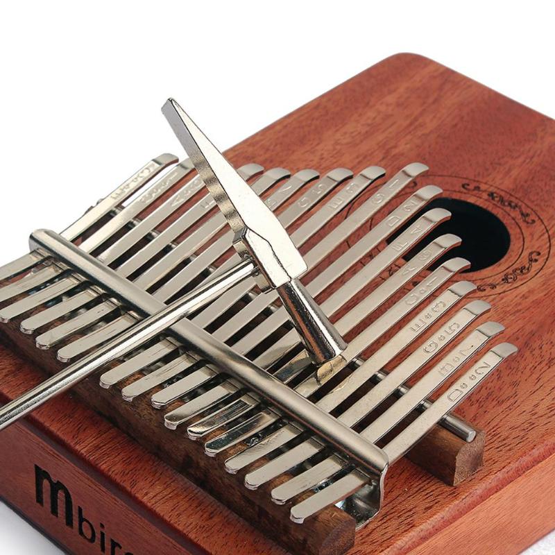 Silver +Thumb Piano Tuning Hammer Steel Metal Tuning Repair Tool for African Kalimba Mbira 170 x 63.5 x 4.5mm-ebowsos