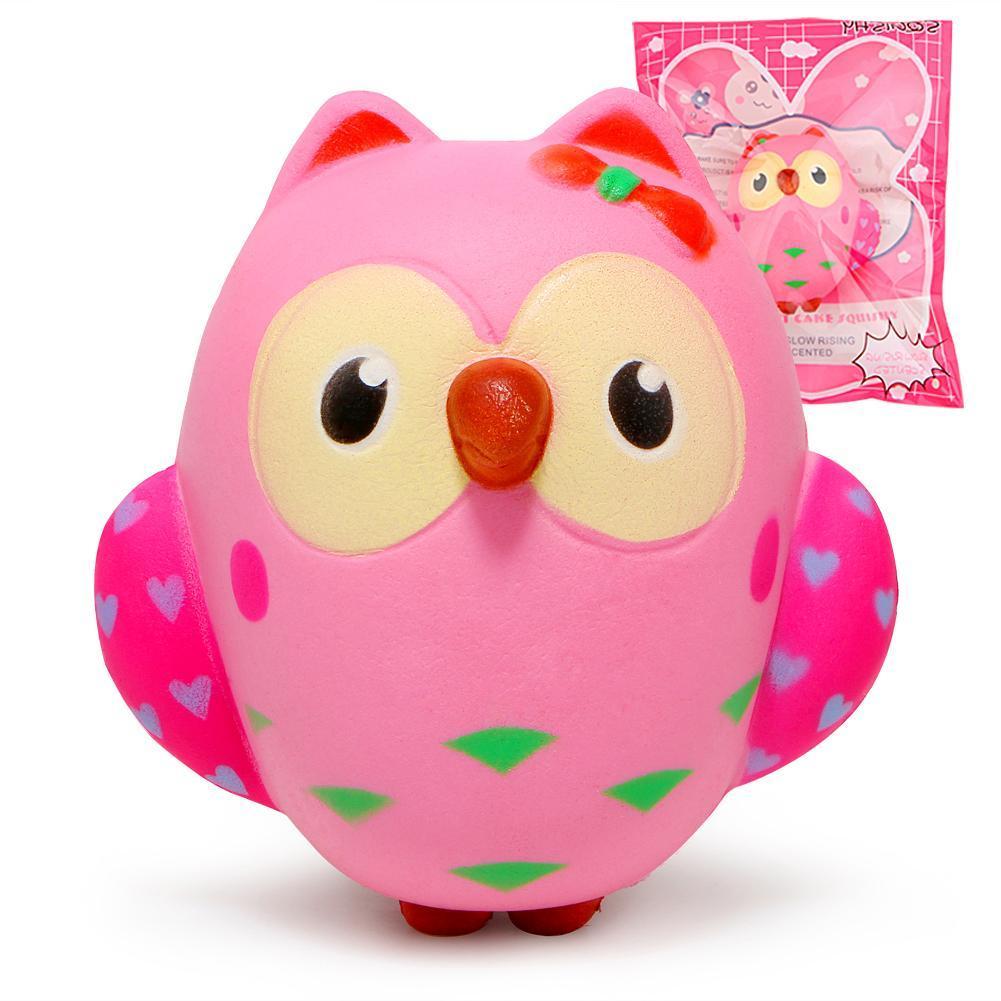 Slow Rising Toy Owl Shape Relieves Stress Toy Decompression Squeeze Toy for Children Adults Anxiety Attention-ebowsos