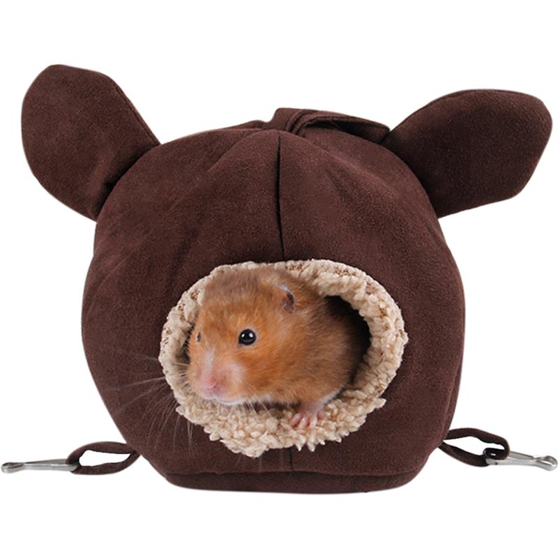 Small Pet Cave Warm Cute Soft Plush Creative Hamster Bed Pet House For Small Animals Pet Supplies-ebowsos