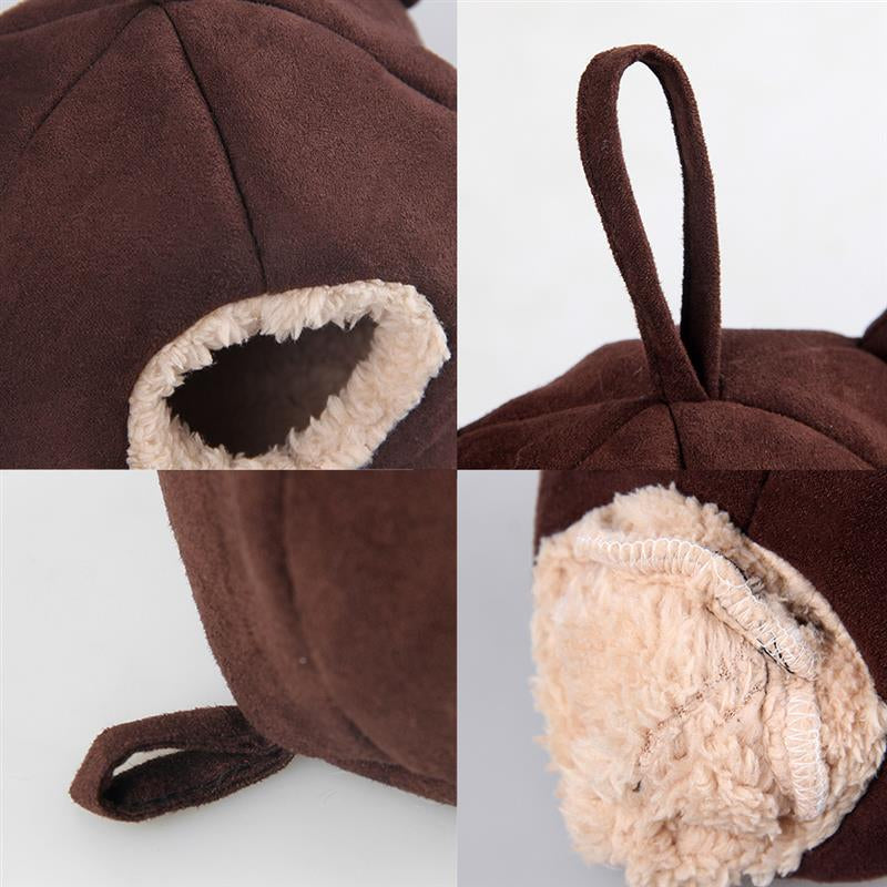 Small Pet Cave Warm Cute Soft Plush Creative Hamster Bed Pet House For Small Animals Pet Supplies-ebowsos