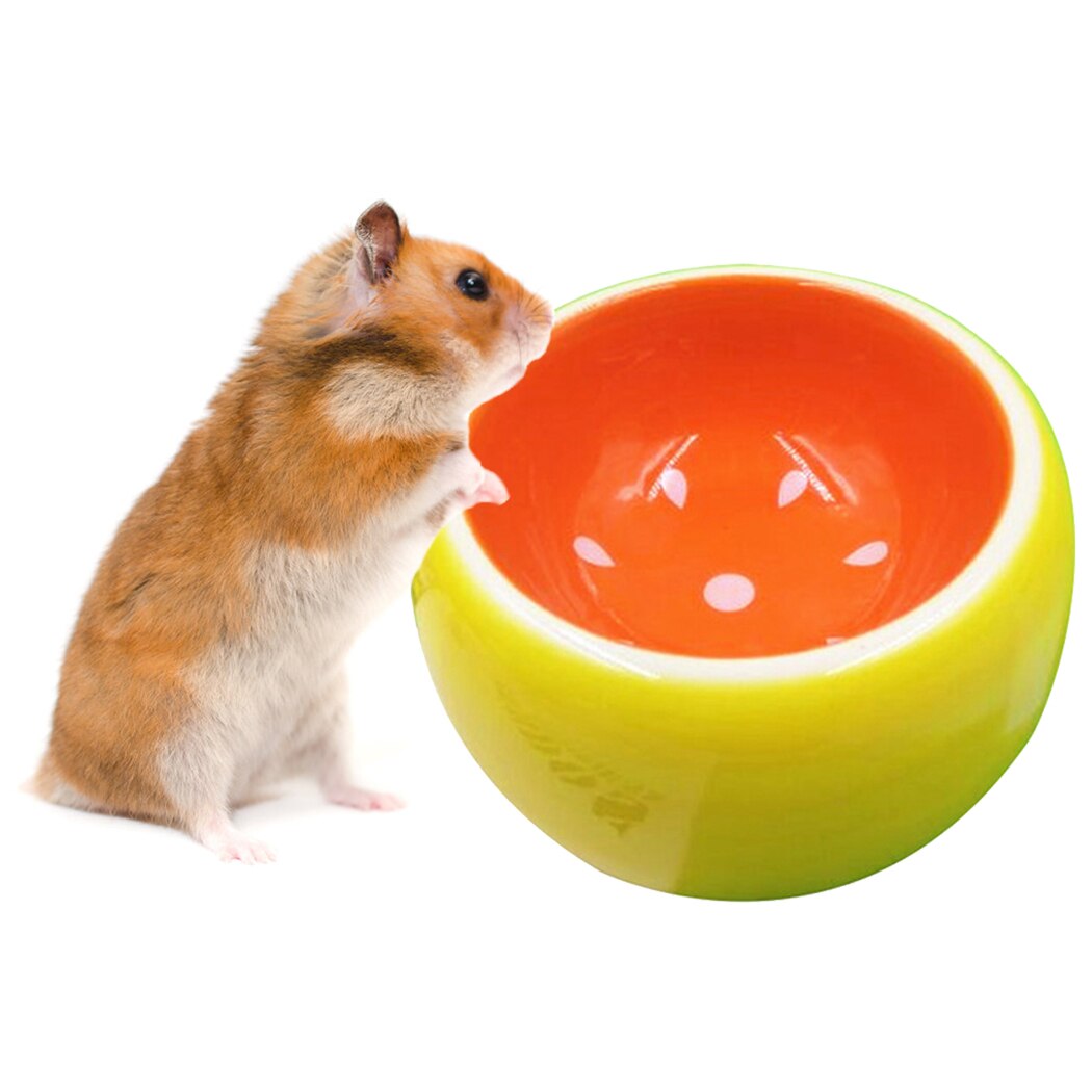 Small Pet Ceramic Bowls Creative Cute Fruit Pattern Bowl Pet Water Food Bowl For Hamster Chinchilla Rabbit Pet Feeding Supplies-ebowsos