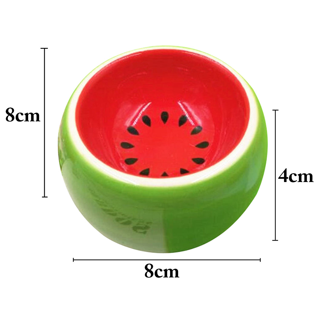 Small Pet Ceramic Bowls Creative Cute Fruit Pattern Bowl Pet Water Food Bowl For Hamster Chinchilla Rabbit Pet Feeding Supplies-ebowsos