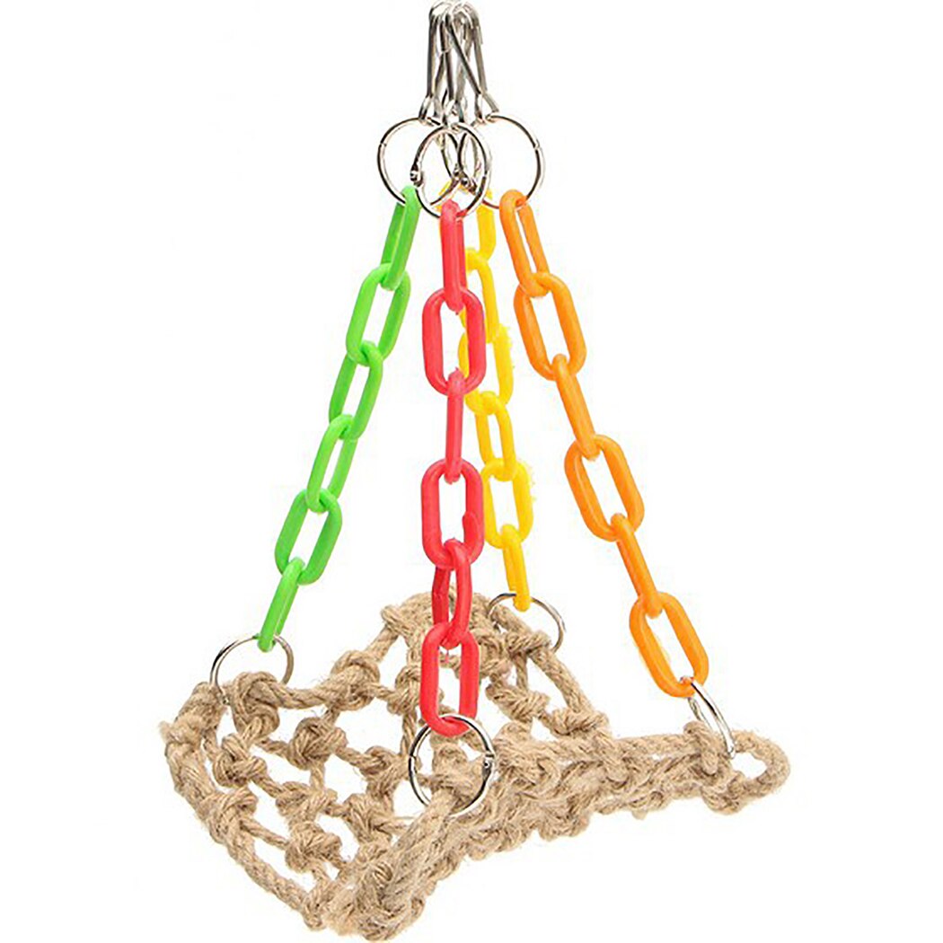 Small Pet Hanging Toy Bird Chew Toy Parrot Parakeet Budgie Cockatiel Cage Hammock Swing Toy Bird Nest Hanging Bed Accessories-ebowsos