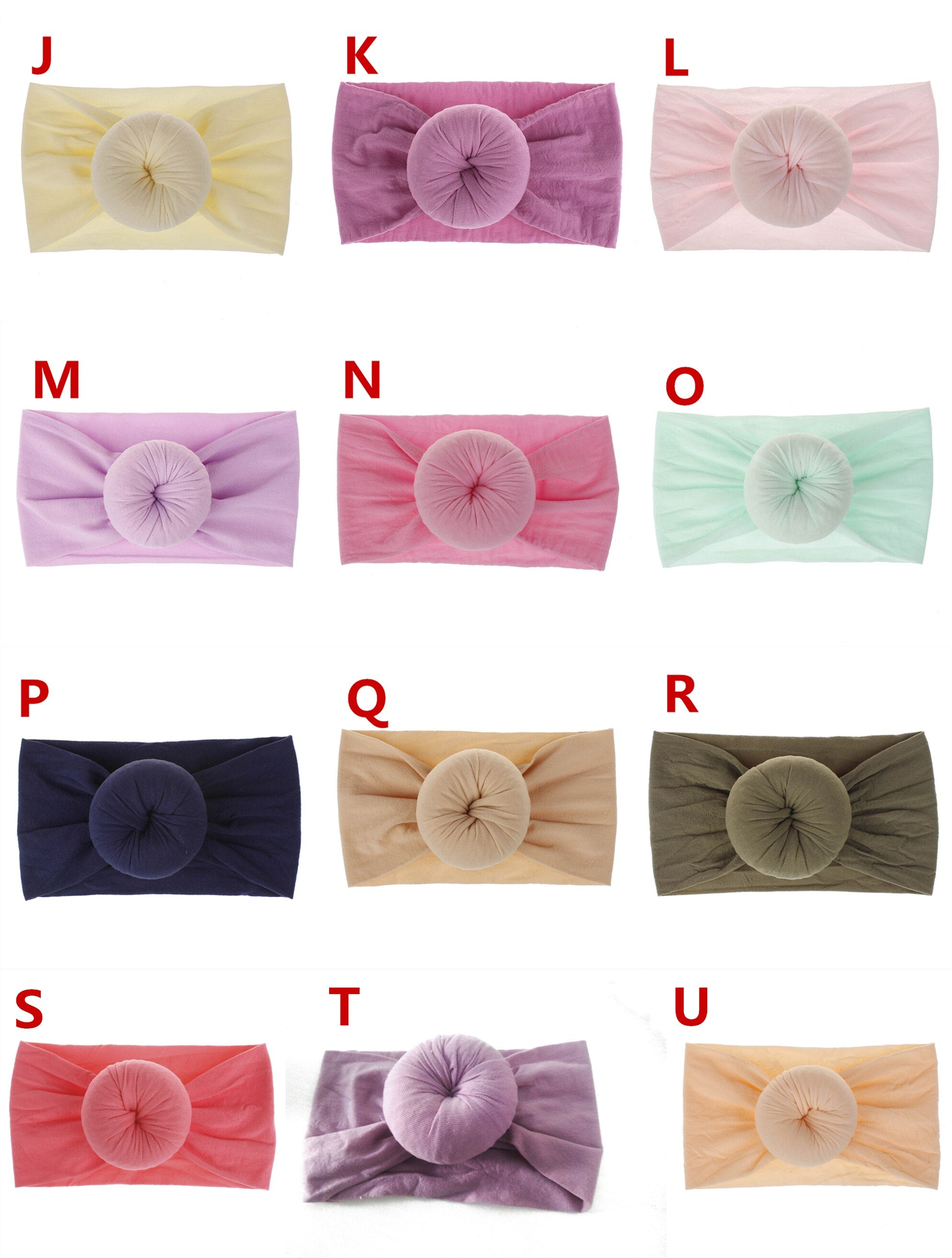 Soft Baby/ Girls Kids Toddler Bow Hairband Headband Turban Big Ball Head-Wrap - ebowsos