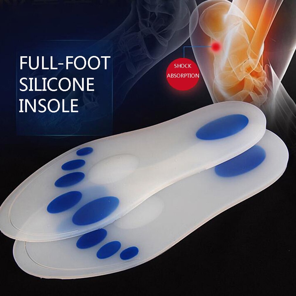 Soft Pure Silica Bone Spur Pad Achilles Tendon Fascia Pad Heel Pain Anti-fatigue Foot Treatment Insole Full Pad - ebowsos