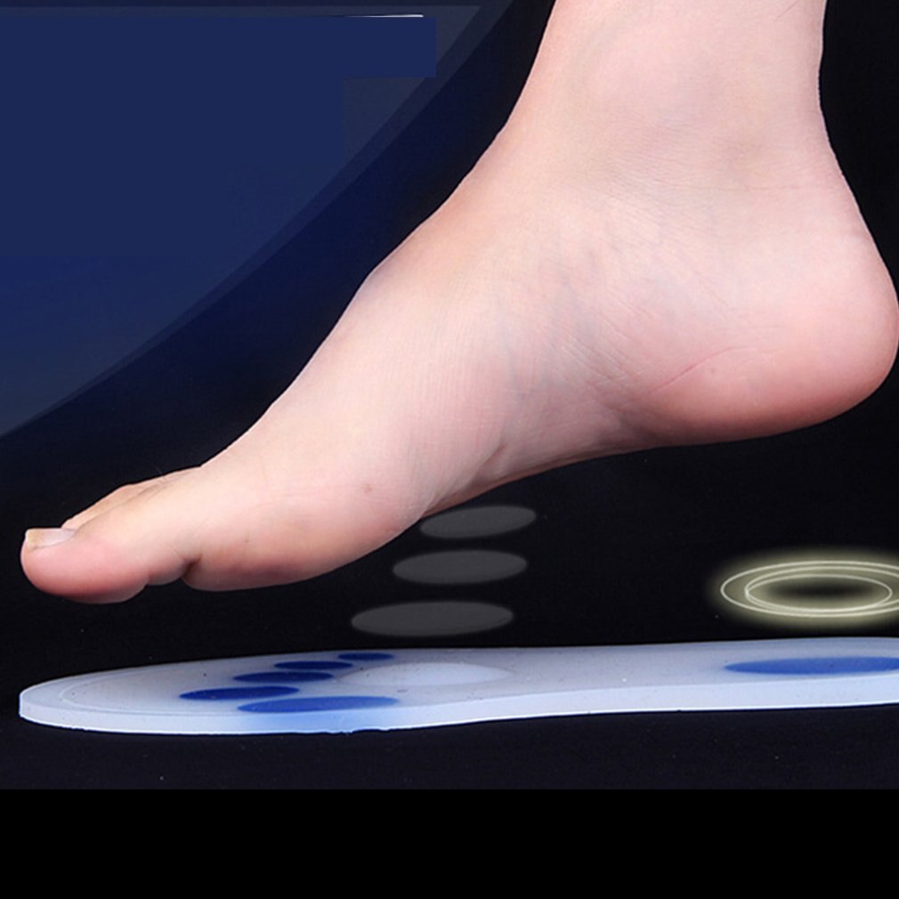 Soft Pure Silica Bone Spur Pad Achilles Tendon Fascia Pad Heel Pain Anti-fatigue Foot Treatment Insole Full Pad - ebowsos