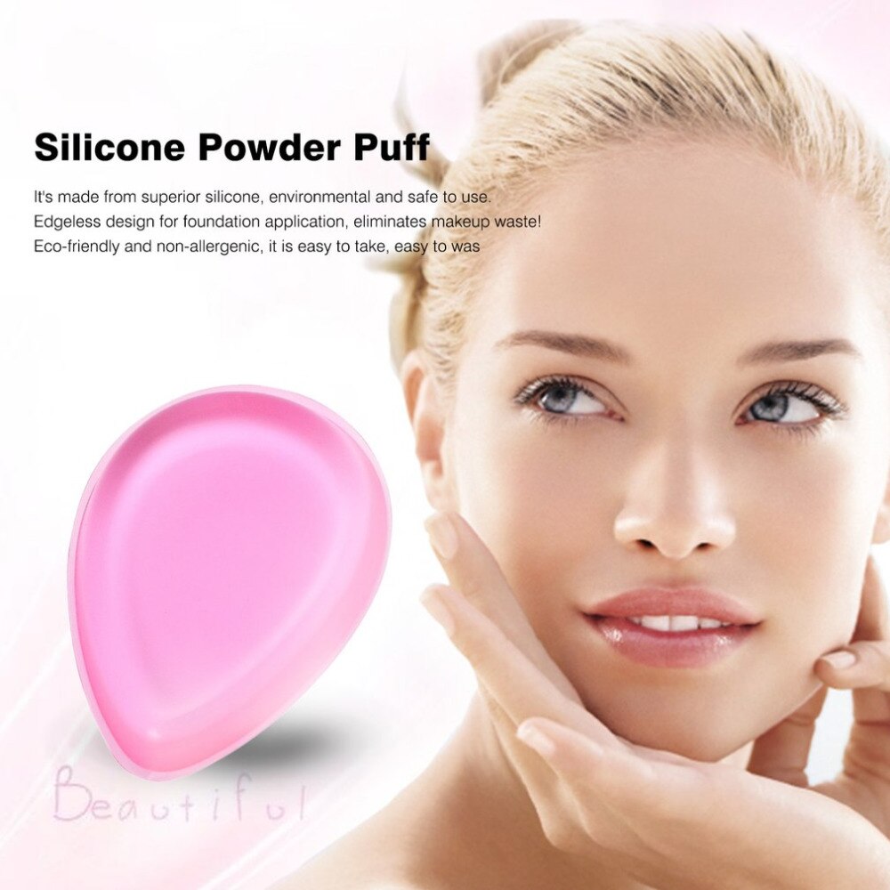 Soft Silicone Powder Puff Water Drop Shaped Makeup Foundation Puff Liquid Powder  Cosmetic Essentials for Women - ebowsos