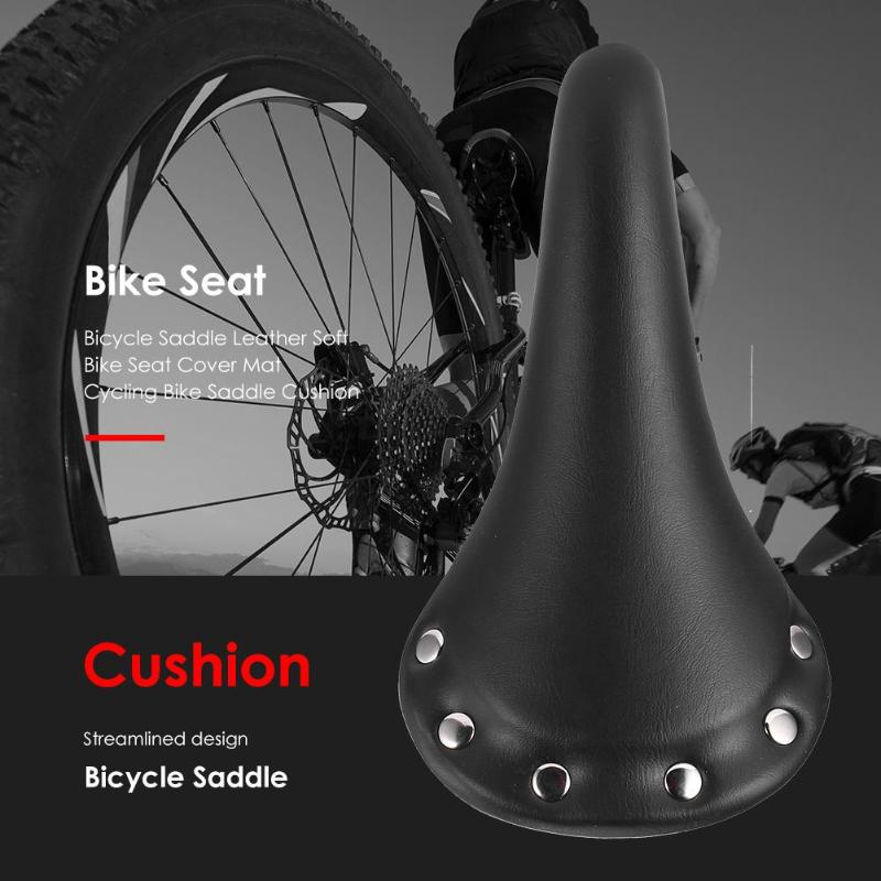 Soft bicycle saddles seat Cycling Saddle MTB Mountain Road Bike Outdoor Riding Sport Bearing Seat Leather Cover Thick-ebowsos