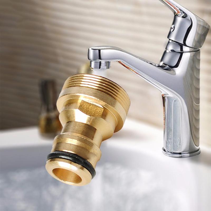 Solid Brass Threaded Hose Water Pipe Connector Kitchen Tube Tap Adaptor - ebowsos