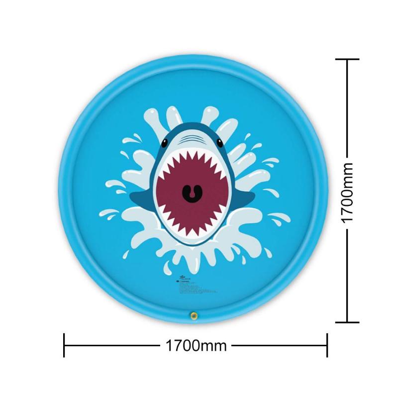 Splash Water Play Mat,Kids Water Sprinkler Inflatable Pad Outdoor Swimming Beach Lawn Inflatable Sprinkler Pad Children Kids-ebowsos