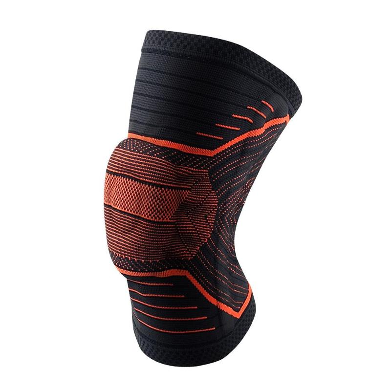 Sport Nylon Knee Brace Sleeve Breathable Injury Recovery Leg Protector Gear-ebowsos