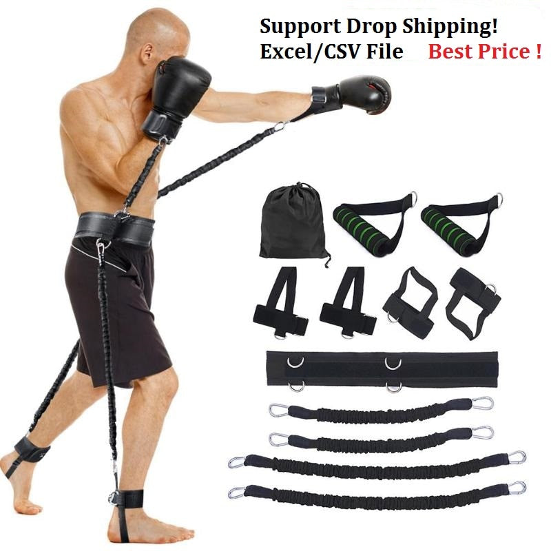 Sports Fitness Resistance Bands Set Bouncing Strength Training Equipment for Leg Arm Exercises Drop shipping-ebowsos