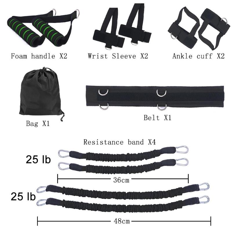 Sports Fitness Resistance Bands Set Bouncing Strength Training Equipment for Leg Arm Exercises Drop shipping-ebowsos