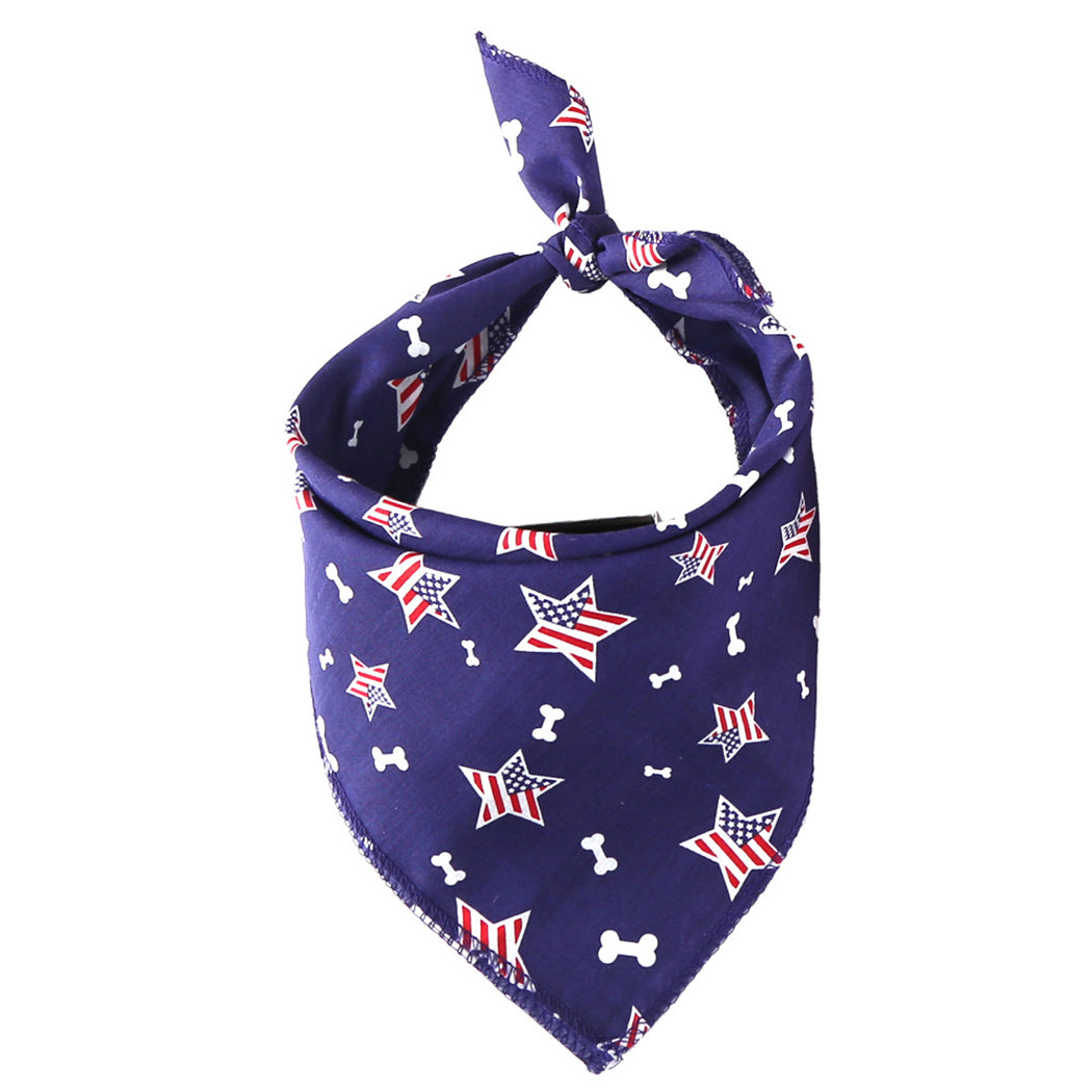 Spring And Summer Pet Triangle Towel Dog Bandana Creative American Flag Dog Bandana Bib Pet Bib Pet Bandana Supplies-ebowsos