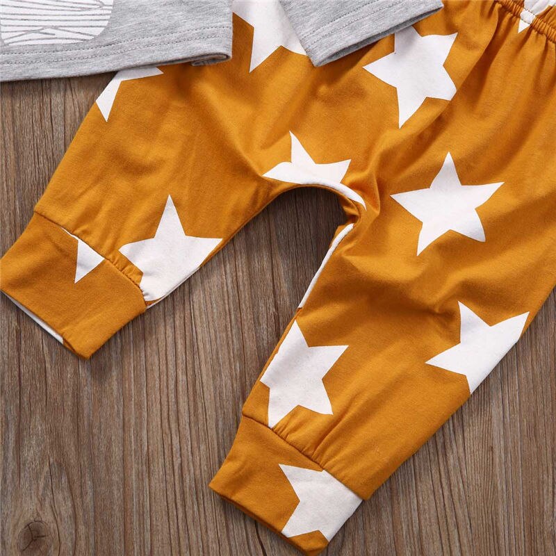 Spring Autumn baby boys clothes set Cute Newborn Baby Boys Kids Deer T-shirt Top+Long Pants Outfit Clothes Set - ebowsos