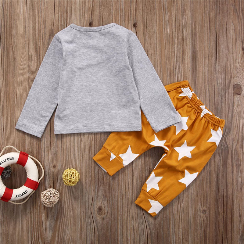 Spring Autumn baby boys clothes set Cute Newborn Baby Boys Kids Deer T-shirt Top+Long Pants Outfit Clothes Set - ebowsos