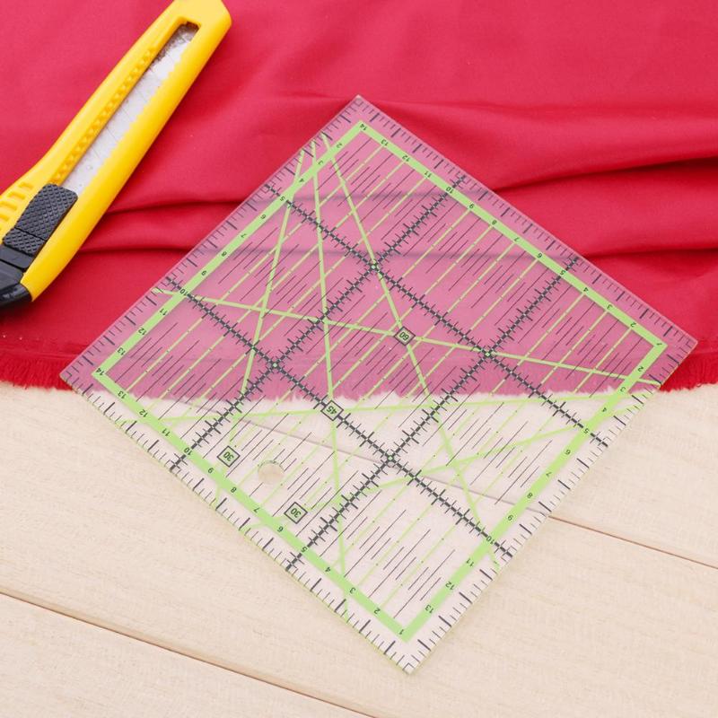 Square DIY Tailor Ruler Hand DIY Sewing Tools Patchwork Fan Shape Yardstick Cloth Cutting Rulers Home Sewing Arts Craft Gadget - ebowsos