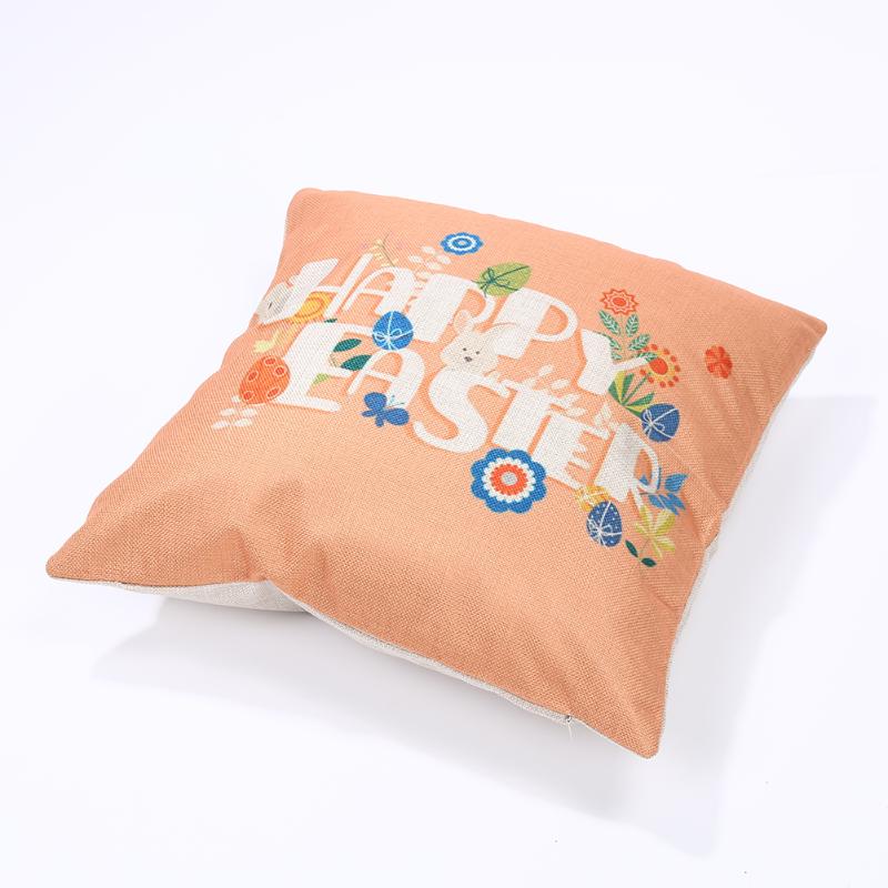 Square Flax Decorative Cushion Cover Durable Home Pillowslip Flax Sofa Office Chair Back Cushion cover 45*45cm - ebowsos