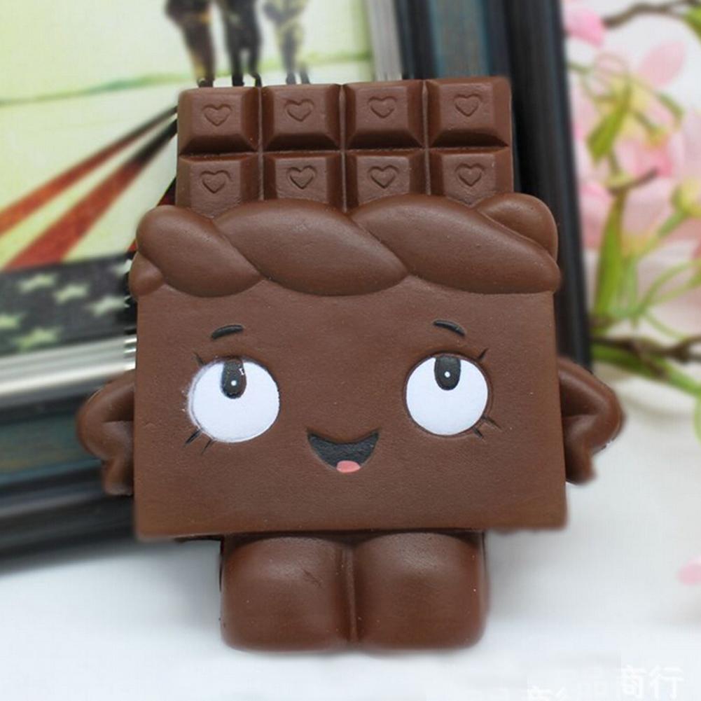 Squeeze Chocolate Boy Girl Soft Slow Rise Scented Fun Toy Kitchen Pretend Simulation Foods Squeeze Toy Gift for ADHD Adults Kids-ebowsos