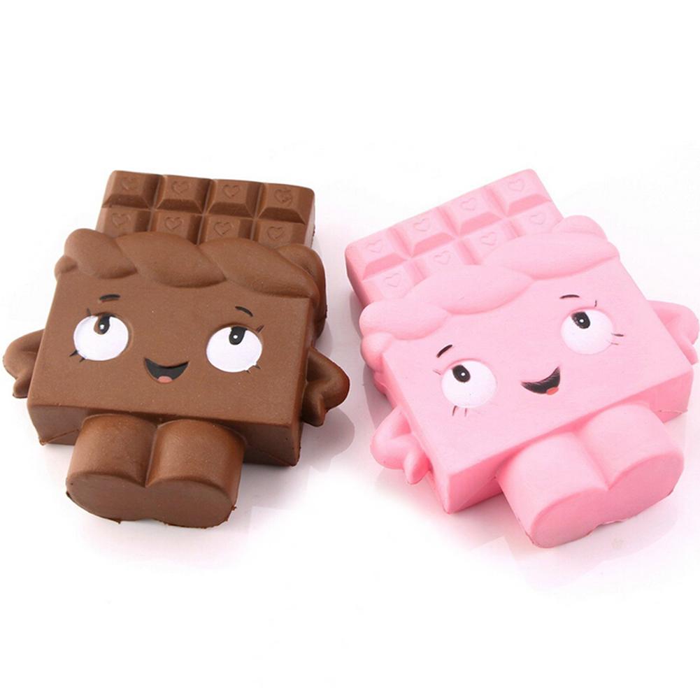 Squeeze Chocolate Boy Girl Soft Slow Rise Scented Fun Toy Kitchen Pretend Simulation Foods Squeeze Toy Gift for ADHD Adults Kids-ebowsos