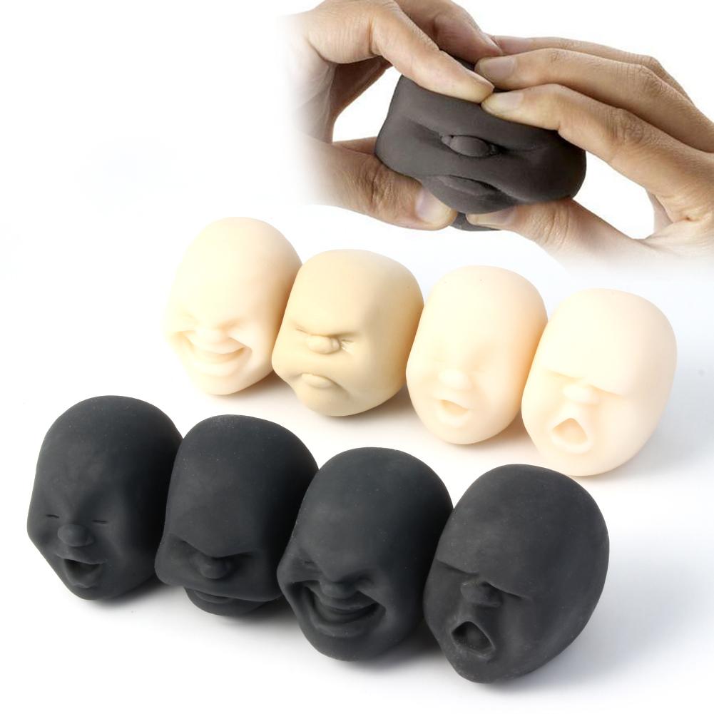 Squeeze Human Emotion Face Vent Ball Toys Resin Relax Pop Adult Novelty Squeeze Toy Stress Relieving Anti-stress Ball Toy Gift-ebowsos