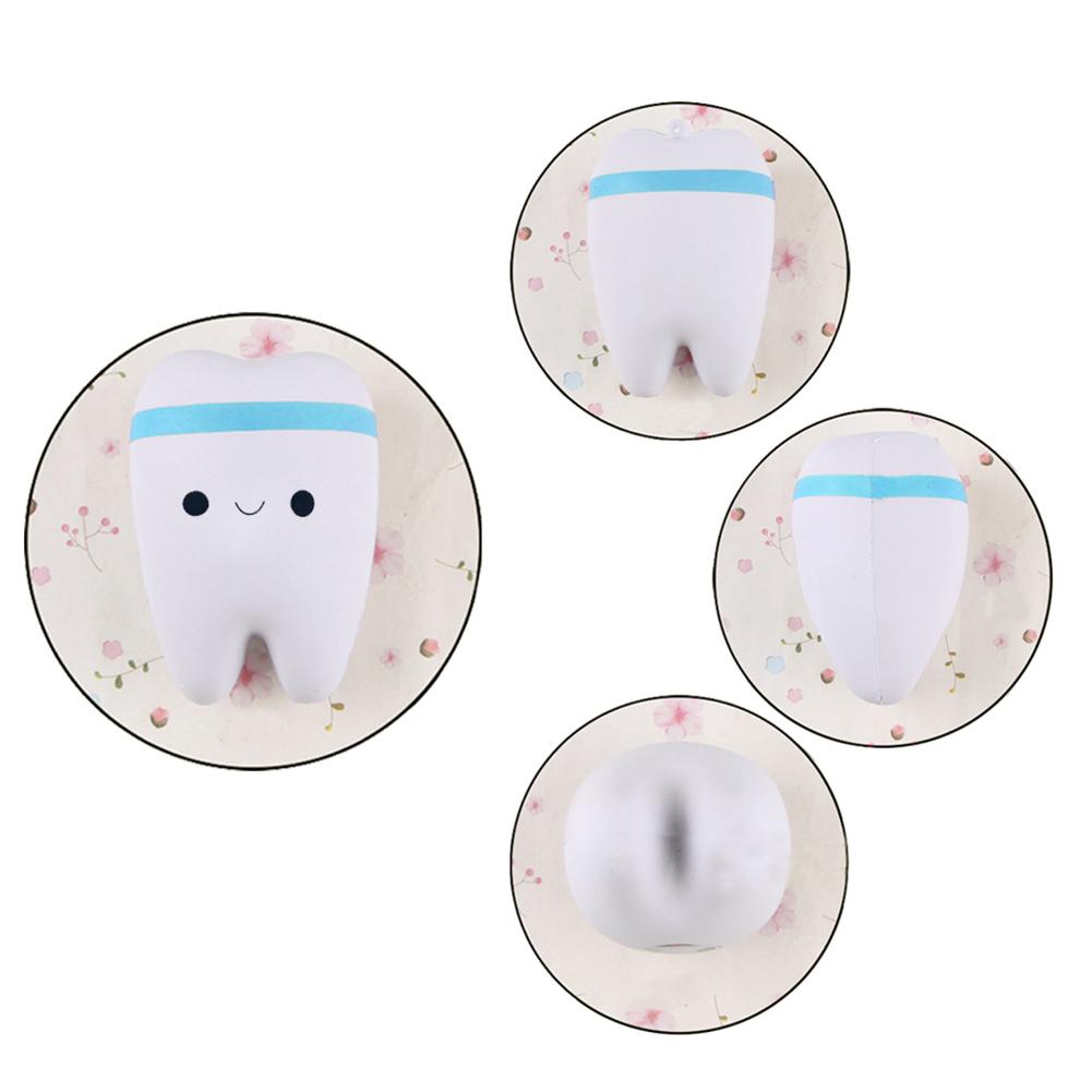 Squeeze Kawaii Cute Adorable Teeth Soft Slow Rising Squeeze Toys Cell Phone Strap Pendant Anti-stress Toy Gifts to Adult Kids-ebowsos