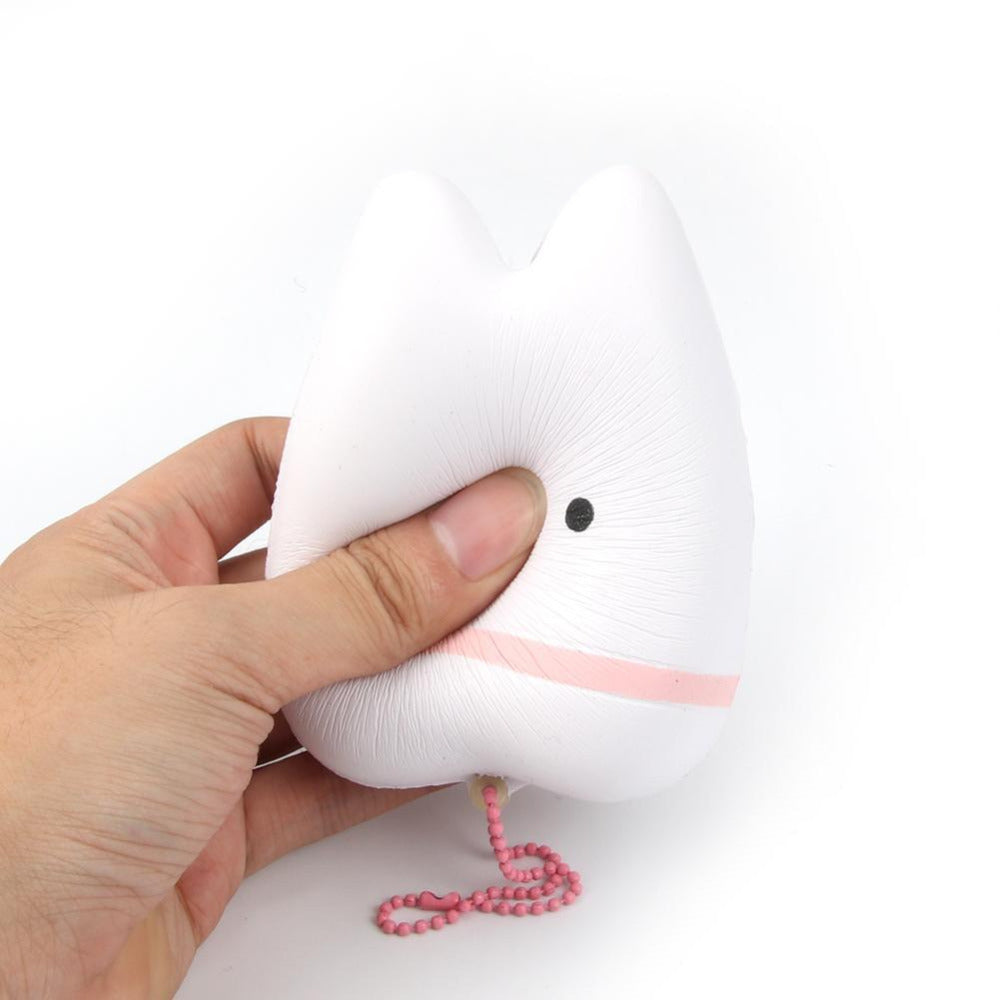 Squeeze Squeeze Tooth Slow Rising Stretchy Toy Spinner Cute 11cm Soft Squeeze Cute Phone Strap Pendant Blue & Pink Color Random-ebowsos