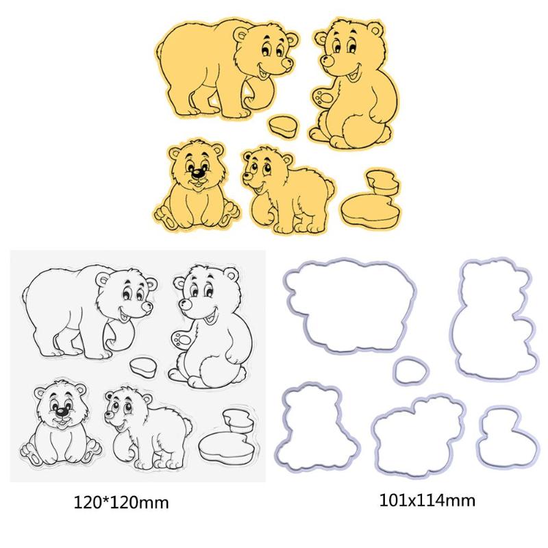 Squirrel Animal Clear Silicone Stamps Cutting Dies for DIY Scrapbooking Dies Cut Embossing Template Card Making Stamps Sheet - ebowsos