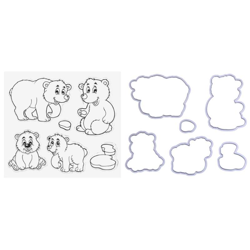 Squirrel Animal Clear Silicone Stamps Cutting Dies for DIY Scrapbooking Dies Cut Embossing Template Card Making Stamps Sheet - ebowsos