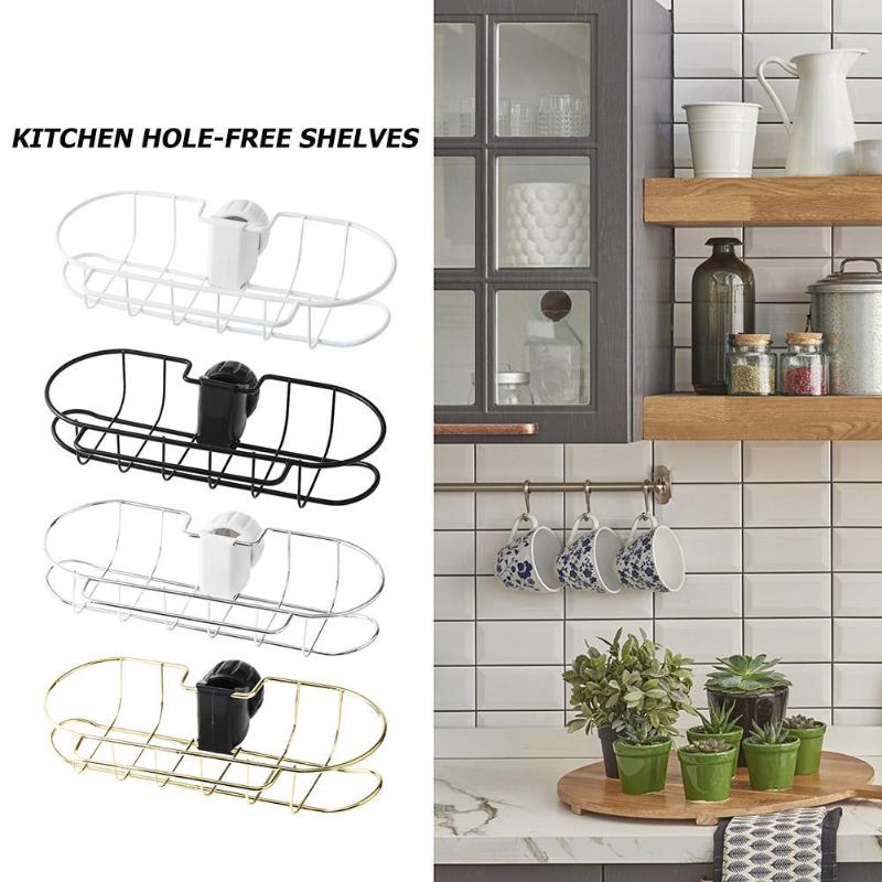 Stainless Steel Faucet Drain Hanging Rack Bathroom Kitchen Sponge Organizer Various Applications for Kitchen Bathroom - ebowsos