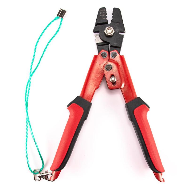 Stainless Steel Fishing Pliers Fishing Crimping Heavy Duty Hand Crimper with 4 Crimping Positions+2 Hardened Steel Side Cutters-ebowsos